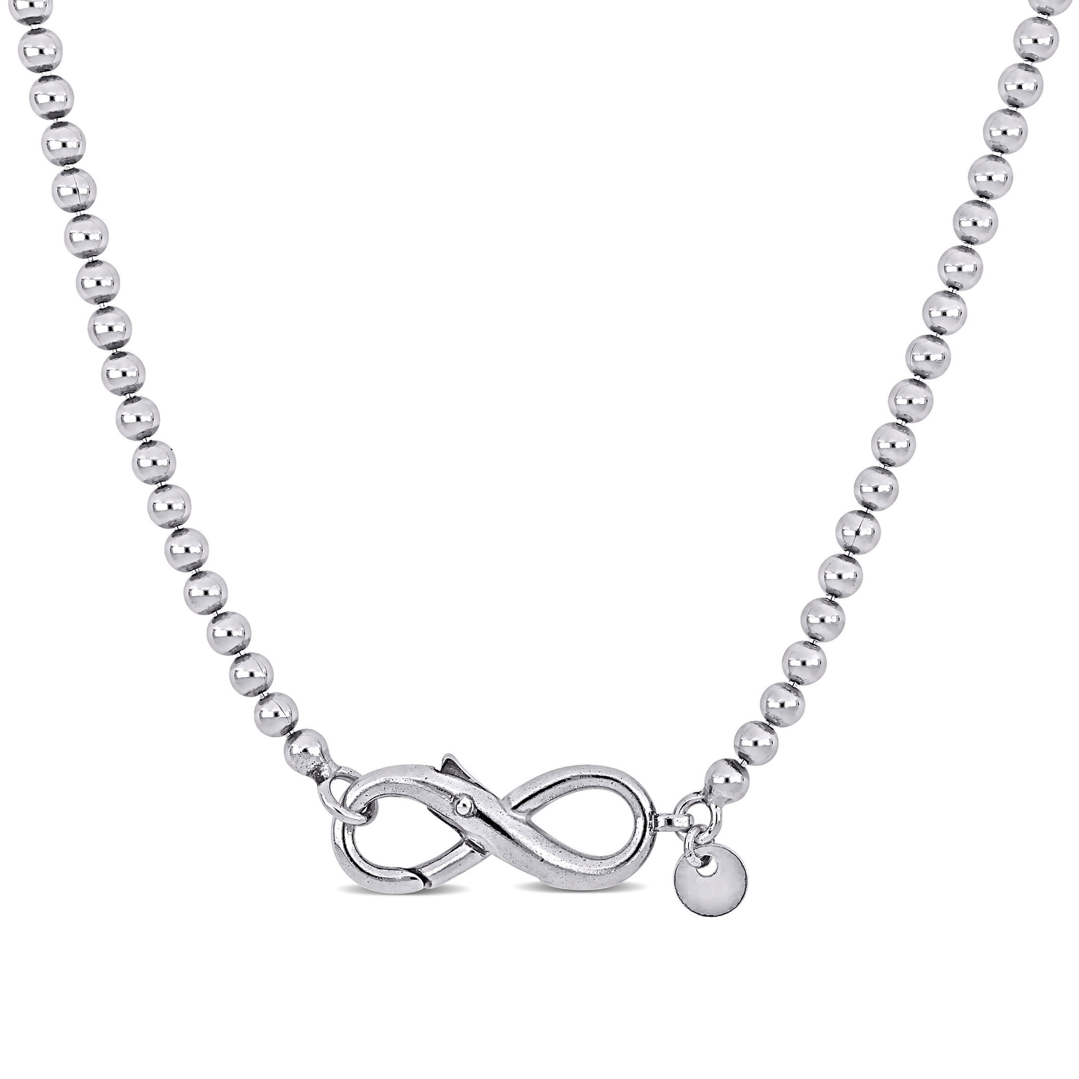 Women's Silver Ball Chain Layered Necklace