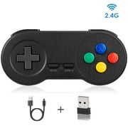 Miadore 2.4 GHz Wireless USB Controller Compatible with Super NES Games, SNES Controller you with USB Wireless Receiver Compatible with PC, Windows,iOS, Liunx, Android Device