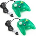 thumbnail image 1 of Miadore 2 Pack Mini Wired Controller Retro Gamepad Joystick for N64 Console Video Games System(Clear Green）, 1 of 8