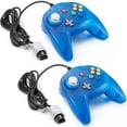 thumbnail image 1 of Miadore 2Pack N64 Mini Controller, Retro Wired Mini N64 Controller Gamepad Remote for N64 Console Video Games System(Clear Blue), 1 of 7