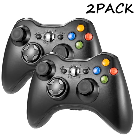 Miadore 2Pack Xbox 360 Wireless Controller, 2.4G Wireless Controller Gamepad with Vibration for Xbox 360 Windows 7 8 10
