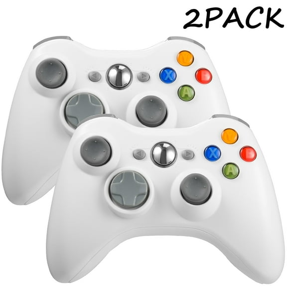 Miadore 2Pack Xbox 360 Wireless Controller, 2.4G Wireless Controller Gamepad with Vibration for Xbox 360 Windows 7 8 10