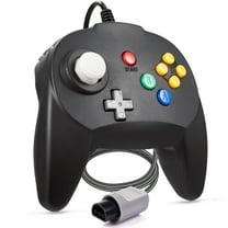 Miadore N64 Mini Controller, Wired Mini N64 Controller Gamepad Remote for N64 Console Video Games System（Black）