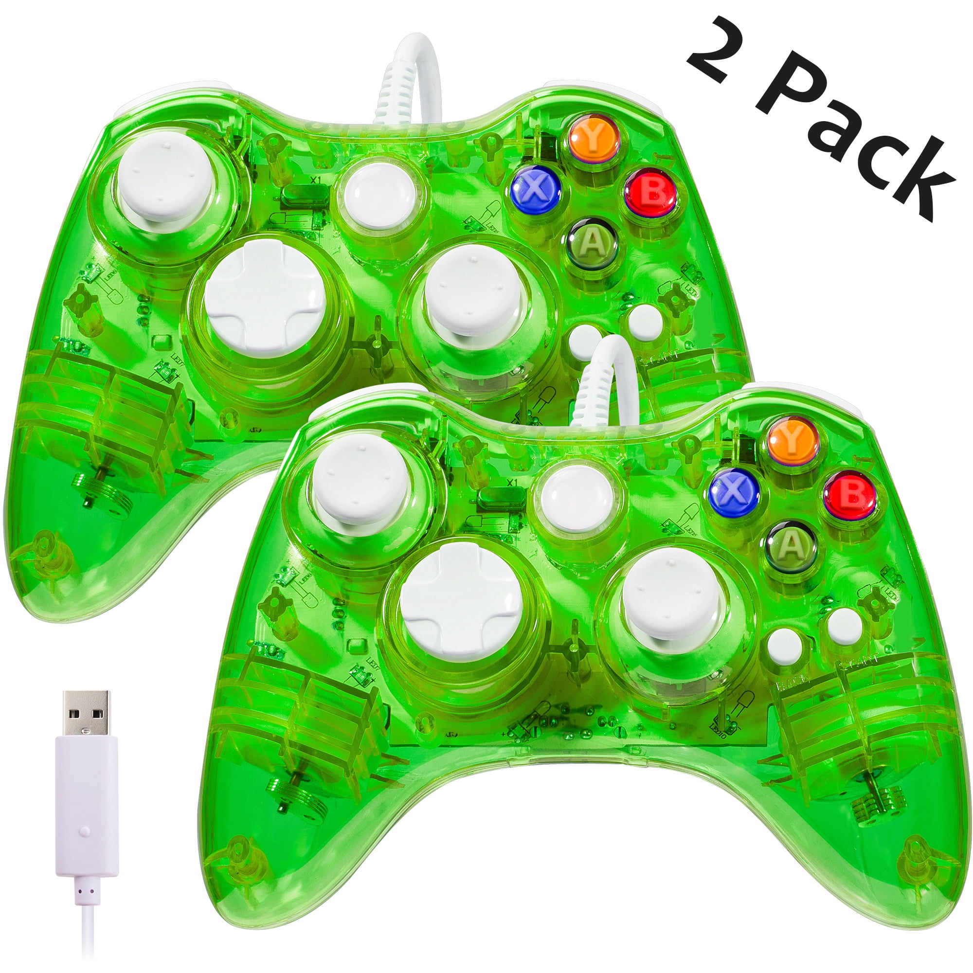 Miadore 2 Pack Xbox 360 Wired Controller USB Controller for Xbox