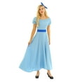 thumbnail image 1 of Miaeowve 3Pcs Women Adult Halloween Cosplay Costume Short Sleeves Princess Party Fancy Maxi Dress Light Blue M, 1 of 7