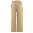 thumbnail image 1 of Miaeowve Boys' Pull-on School Uniform Twill Pant Straight Fit Regular Slacks Solid Color Stretch Khaki 150, 1 of 6