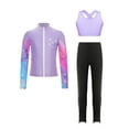 thumbnail image 1 of Miaeowve Kid Girls Figure Ice Skating Training Suit Long Sleeve Zipper Jacket Crop Top and Skating Purple 12, 1 of 6
