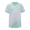 thumbnail image 1 of Miaeowve Kids Boys Football Jersey Short Sleeve Soccer T-Shirt Uniform Running Biking Tee Tops B White M, 1 of 7
