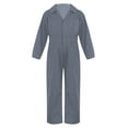 thumbnail image 1 of Miaeowve Kids Boys Mechanic Costume Dance Coveralls Long Sleeve Solid Twill Overalls Boilersuit Grey 14, 1 of 5