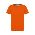 thumbnail image 1 of Miaeowve Kids Boys Solid Color Short Sleeve T-shirt Summer Active Casual Tops Round Neck Tee Outdoor Orange 100, 1 of 6