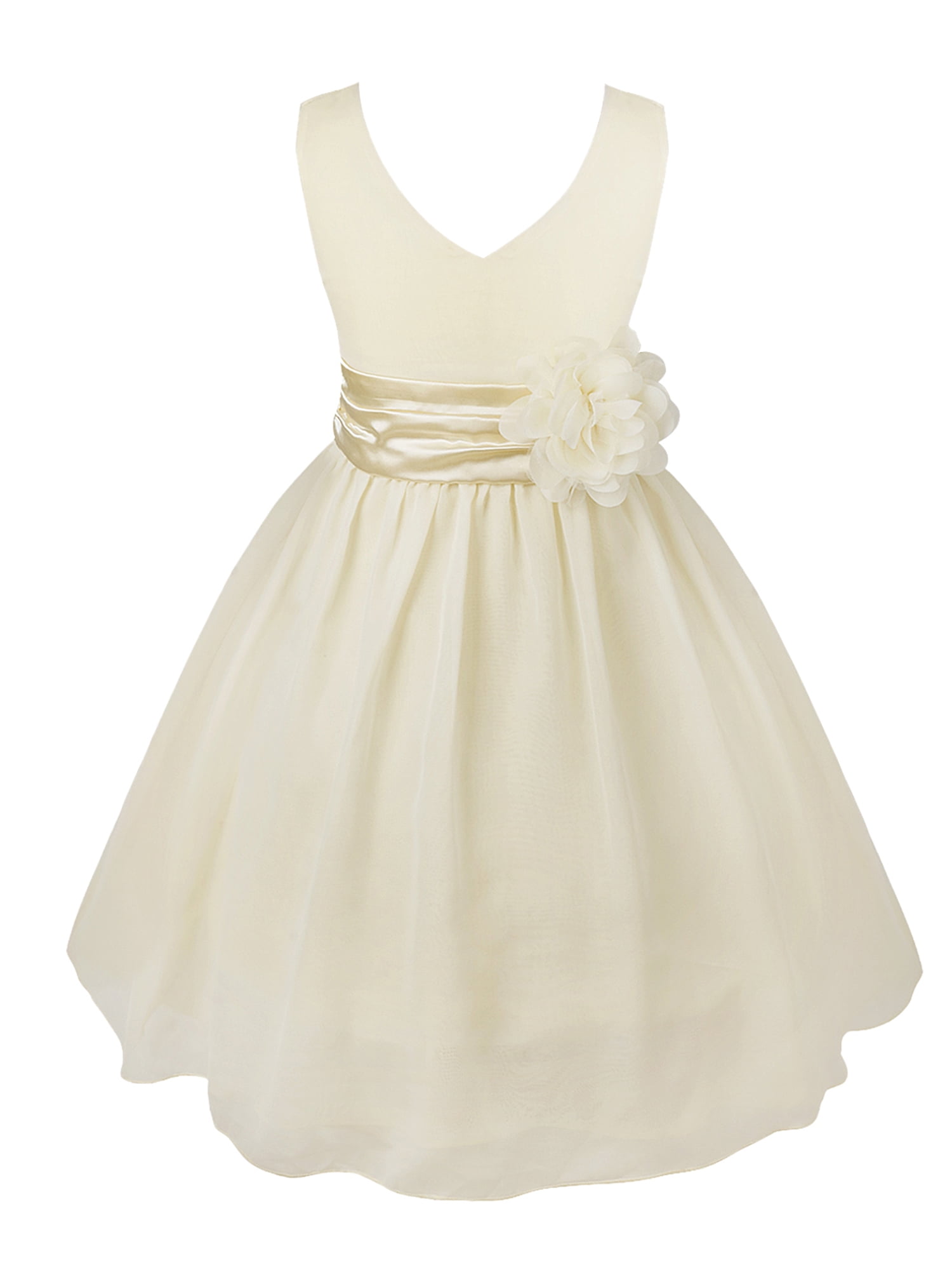 cream junior bridesmaid dresses Flower Girls