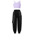 thumbnail image 1 of Miaeowve Kids Girls 2PCS Dancing Clothing Sets Spaghetti Strap Tank Crop Top with Sportpants Outfit Lavender 10, 1 of 7