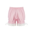 thumbnail image 1 of Miaeowve Kids Girls Bloomers Lace Trim Ruffled Shorts Pettipants Pumpkin Shorts Safety Pants Satin Pink 160, 1 of 7