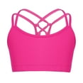 thumbnail image 1 of Miaeowve Kids Girls Crop Top Ballet Dance Yoga Gymnastic Sports Bra Sleeveless Padded Criss Cross Racer Back Tank Tops Rose 6, 1 of 7