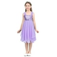 thumbnail image 1 of Miaeowve Kids Girls Lyrical Ballet Dance Dress Chiffon Sequins Sleeveless Straps Camisole Flowy Dresses Dancewear Lavender 12, 1 of 7