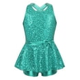 thumbnail image 1 of Miaeowve Kids Girls' Sequins Backless Jazz Hip-Hop Dance Leotard Dress Ballerina Dancing Jumpsuit Lake Green 6, 1 of 5