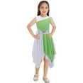 thumbnail image 1 of Miaeowve Kids Girls Sleeveless Color Block Asymmetrical Praise Lyrical Ballet Dance Dress Liturgical Light Green 6, 1 of 7