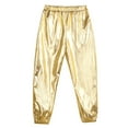 thumbnail image 1 of Miaeowve Kids Shiny Metallic Hip Hop Dance Pants for Boys Girls Pull-on Trousers 70s Party Disco Dancewear Gold 8, 1 of 7