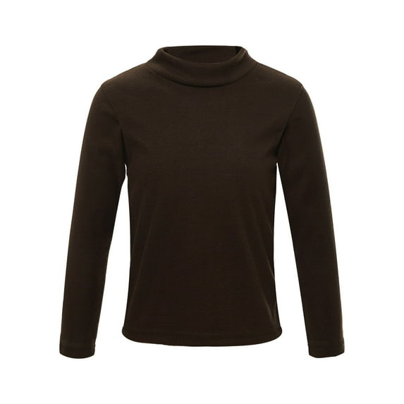 Miaeowve Thermal Tops for Boys Girls Fleece Lined Underwear Long Sleeve Undershirt Tops Base Layer Coffee 160
