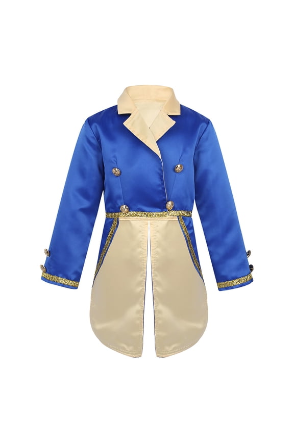 Toddler Baby Boys Prince Gentleman Tailcoat Tuxedo Jacket Tailcoat Halloween Party Outfts Blue 12