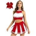 thumbnail image 1 of Miaeowve Women Girls Cheerleading Outfits Cheer Leader Uniform Fancy Dress Set for Dance Performance Red M, 1 of 7