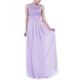 thumbnail image 1 of Miaeowve Womens Wedding Guest Dresses Sleeveless Lace Chiffon Bridesmaid Cocktail Party Prom Dress Formal Gown Lavender 6, 1 of 7