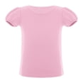 thumbnail image 1 of Miaeowve little Girls Summer Cotton T-shirt Short Puff Sleeve Round Neck Basic Tee Blouse Top Pink 6T, 1 of 5