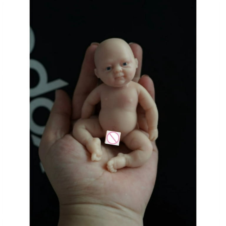 Miaio 7 Micro Preemie Full Body Silicone Black Baby Doll Boy