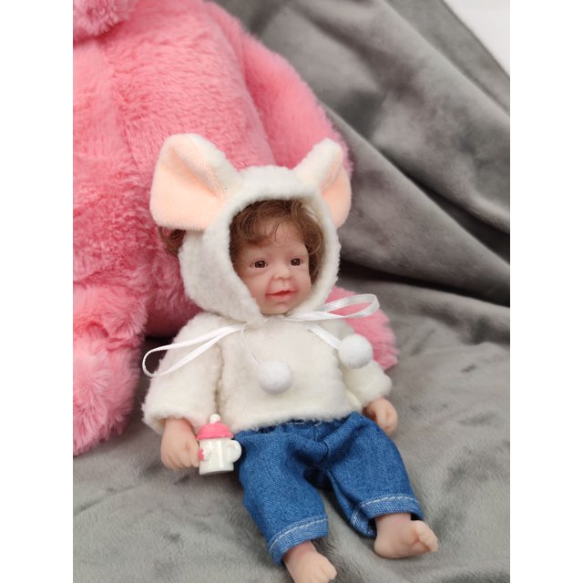 Miaio 6 inch Mini Full Soft Silicone Reborn Baby Dolls Realistic
