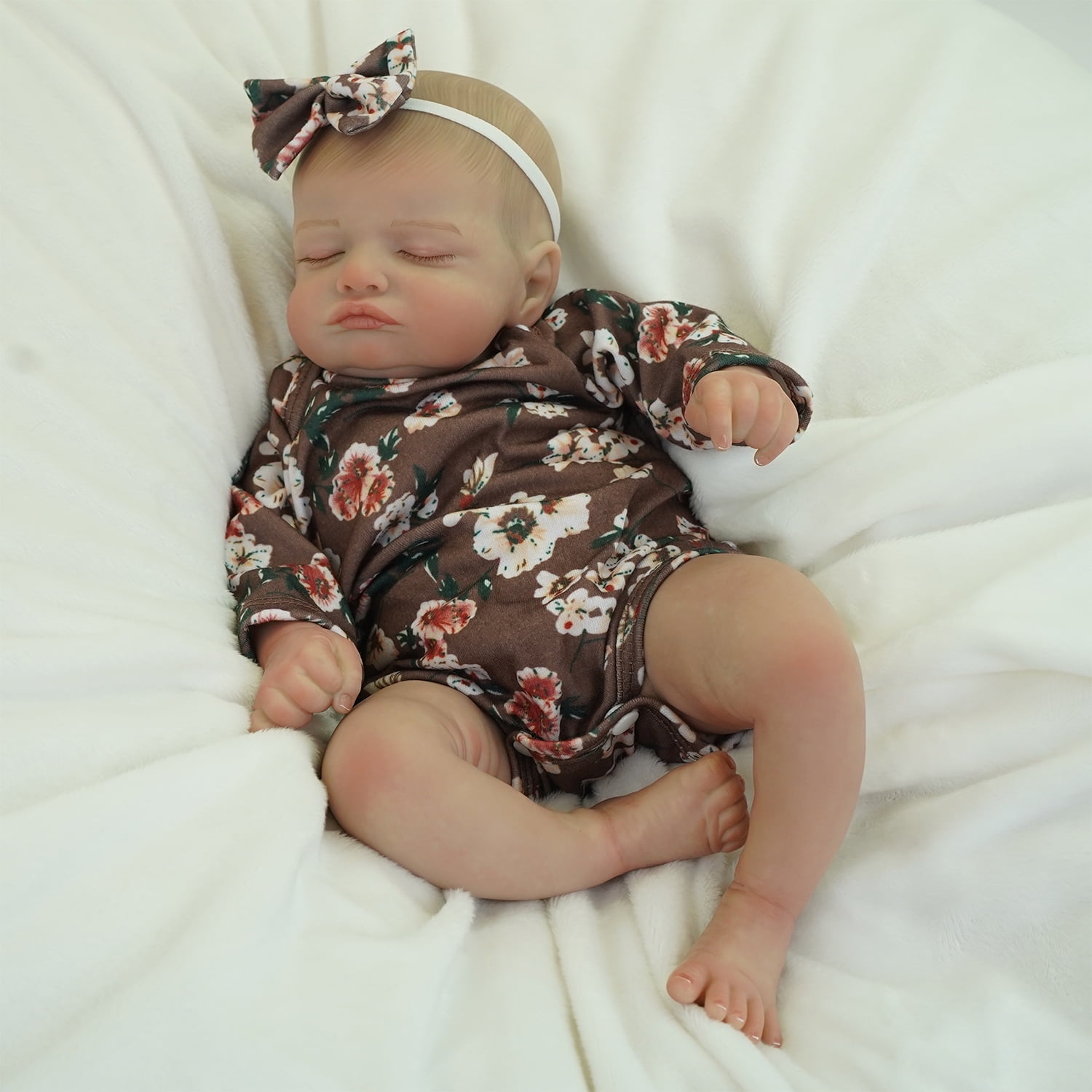 Miaio Realistic Reborn Baby Dolls - 17 inch Lifelike Soft Cloth Body Newborn Baby Dolls Toy Accessories for Kids Age 3+