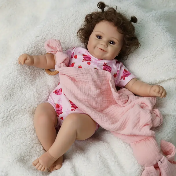 Miaio RLifelike Reborn Baby Dolls-20 inch Real Baby Feeling Realistic,Smiling Babies for Kids Gift Age 3+