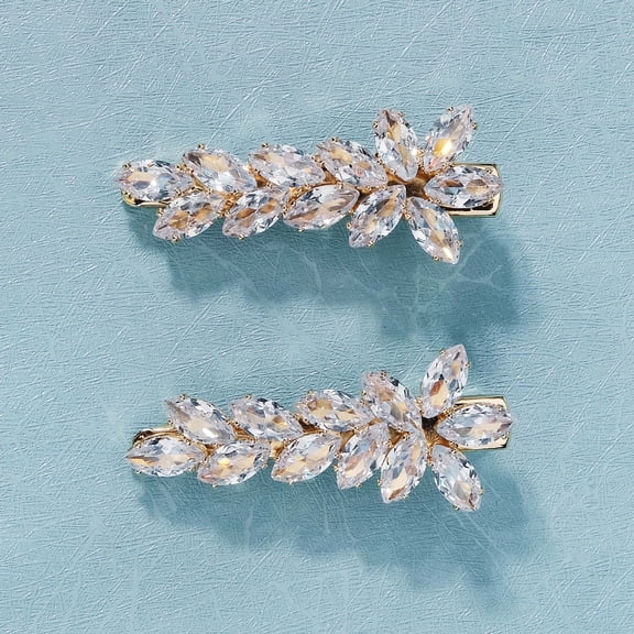 Miallo 2-Piece Premium Glossy Gold Hair Clips, Luxurious High-End Textured Barrettes for Women and Teens, Lustrous Miallo Gold Finish