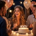 thumbnail image 1 of Miallo Sparkling Silver "BIRTHDAY GIRL" Rhinestone Headband, Shimmering Birthday Party Hair Accessory for Women and Girls, 1 of 7