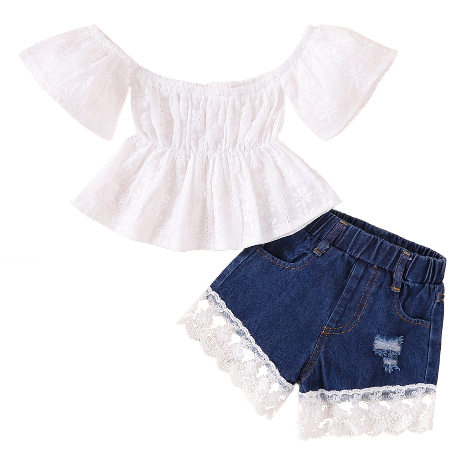 Mialoley Baby Girls Clothes Set High Neck Bubble Long Sleeve Top +