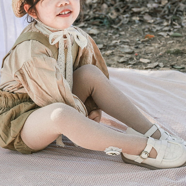 Mialoley Kids Toddler Girls Pantyhose Solid Color Cotton Seamless