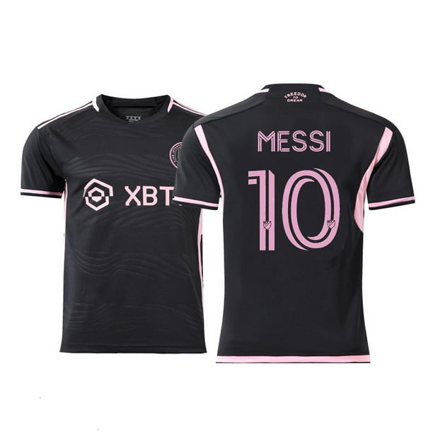 Miami Jersey For Kids Kids Soccer Jersey Youth for Boys Girls Soccer Shirts Jerseys Youth Football Jersey Kids Soccer Black Pink Blue white jersey for Kids (Black- Miami), NO NAME OR NUMBER ON BACK. 7-8T