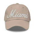 thumbnail image 1 of Miami Baseball Cap Miami Dad Hat Bold Script Florida FL Hat Embroidered Souvenir Gift Stone, 1 of 2