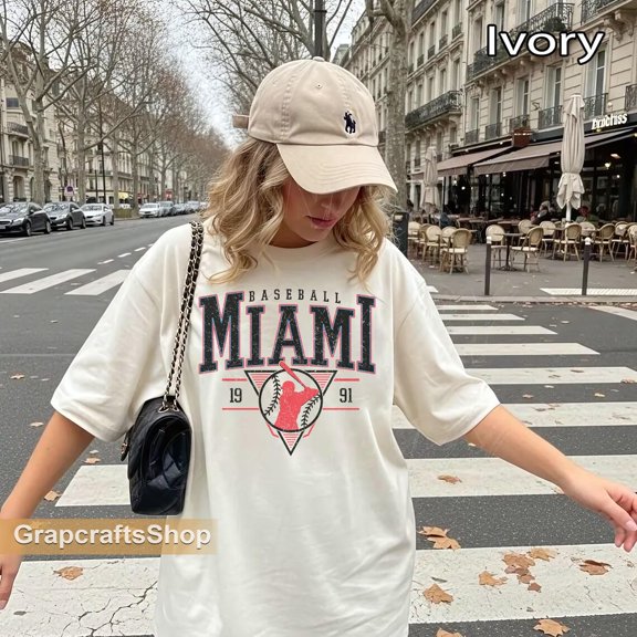 Miami Baseball Unisex T-shirt, Miami Baseball Shirt Gift For Fan