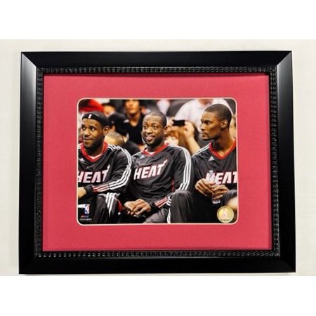 Miami Basketball Champions 3 Players 11x14 Custom Frame