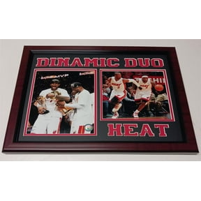 Miami Basketball D.Wade And L.James Dynamic Duo 12x18 Custom Frame