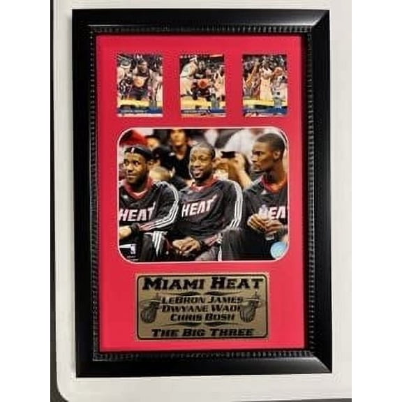 Miami Basketball The Big Three L.James, D.Wade, Mr. Bosh, 12x15 Custom Frame