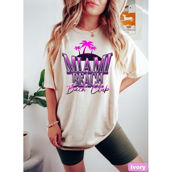 Miami Beach Bachelorette Party T-Shirt Full Size S-5XL