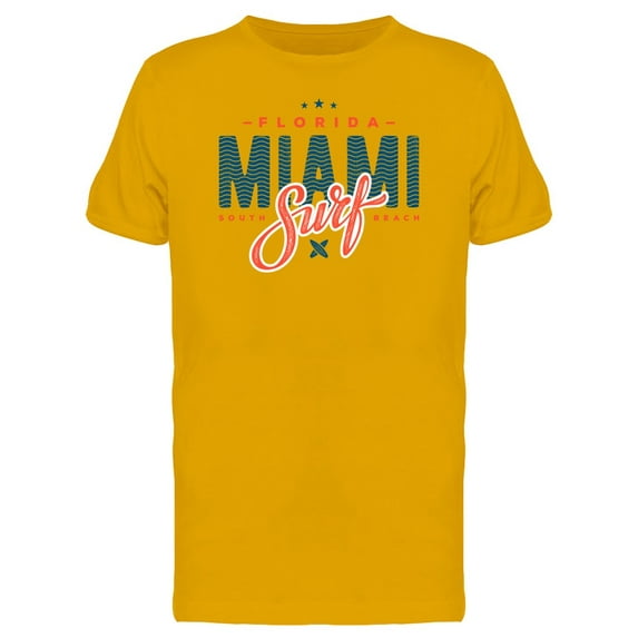 Miami Beach Florida Surf T-Shirt Men -Image by Shutterstock, Male Medium