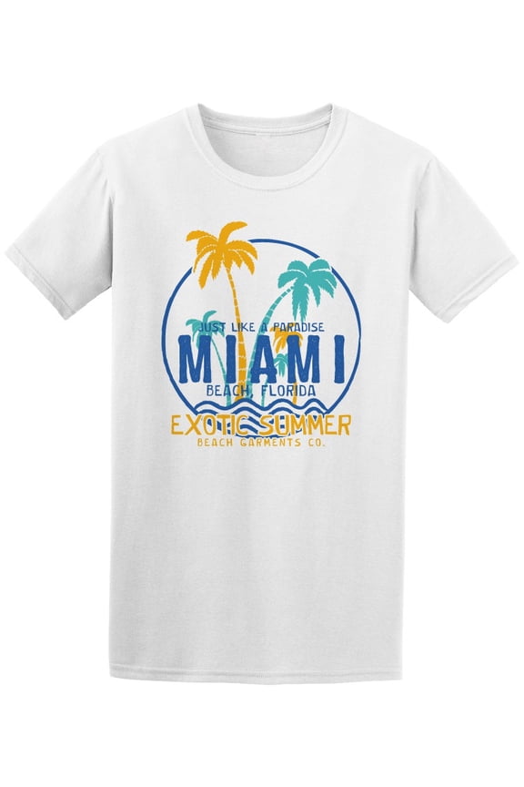 Miami Beach Just Like A Paradise T-Shirt Men -Image by Shutterstock, Male x-Large