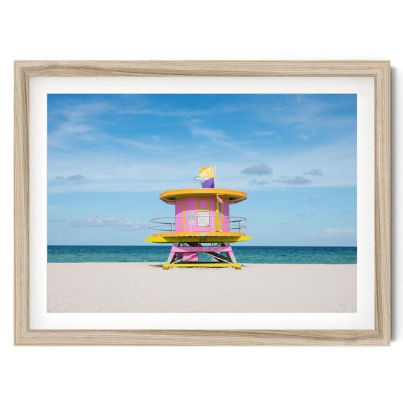 Miami Beach Lifeguard Tower Art Deco Photo Print Coastal Art For Home Decor, Unframed Paper Print