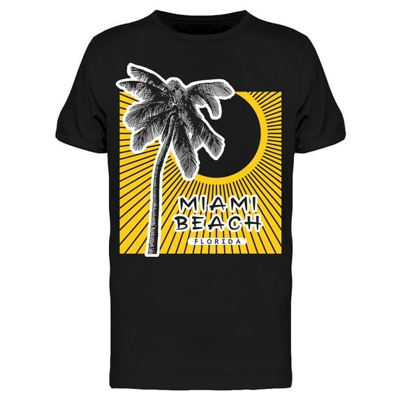 Miami Beach Palm T-Shirt Men -Image by Shutterstock, Male XX-Large