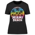 thumbnail image 1 of Miami Beach, Palmscape T-Shirt Women -Image by Shutterstock, Female 3X-Large, 1 of 2