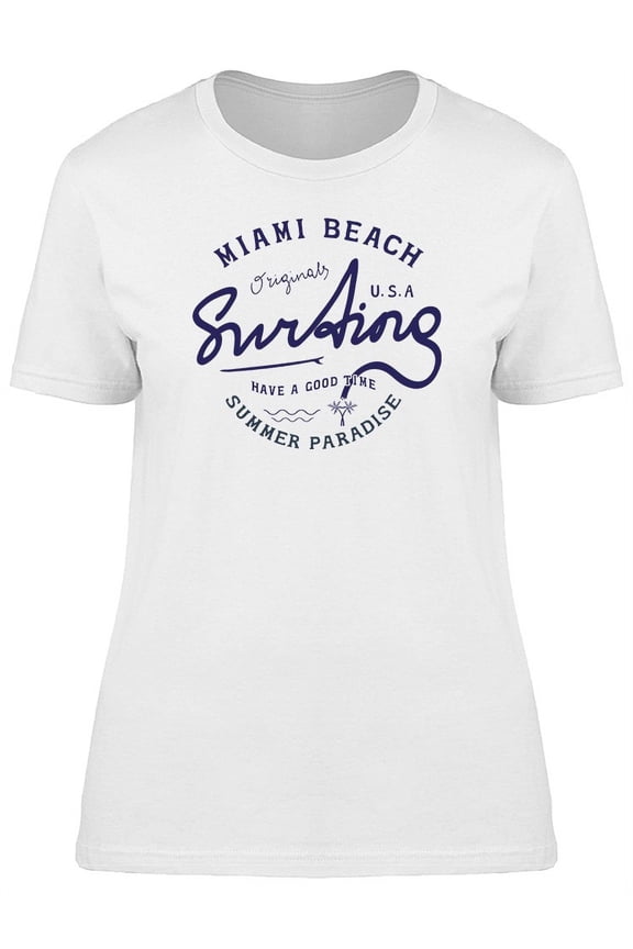 Miami Beach Summer Paradise T-Shirt Women -Image by Shutterstock, Female XX-Large