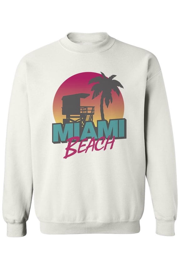 Miami Beach. Sweatshirt Men -Image by Shutterstock, Male Medium