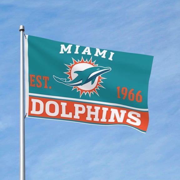 Miami Brand New Outdoor Double Sided Flag 3x5ft, Football Team Custom Garden Flag Fan Game Flag Home Decor Flag Fan Gift